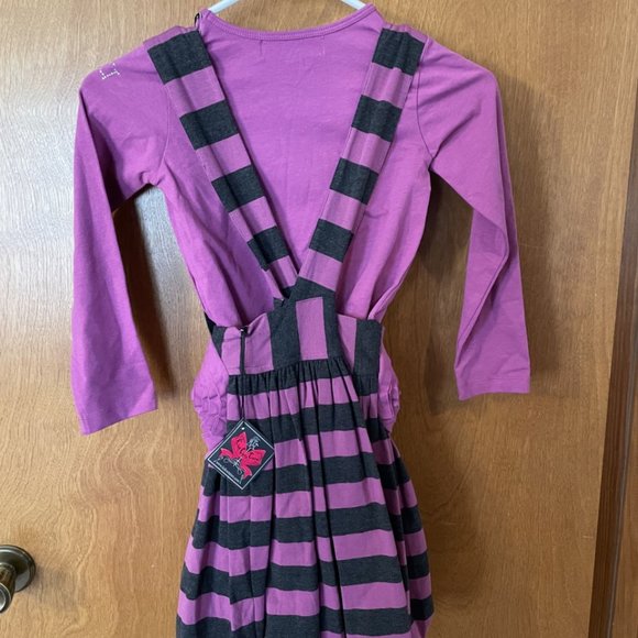 NWT Kid Cuteture Shirt and Skirt Set Boutique Made In USA Size 6 Purple Gray - Picture 5 of 5